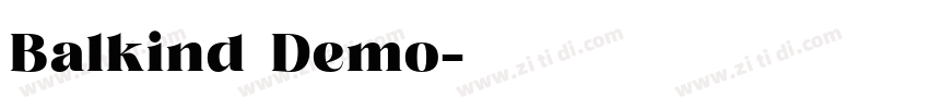 Balkind Demo字体转换